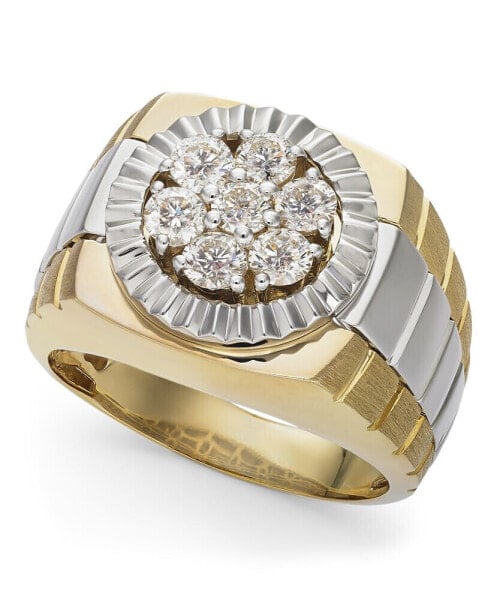 Men's Diamond Two-Tone Ring in 10k Gold (1 ct. t.w.)