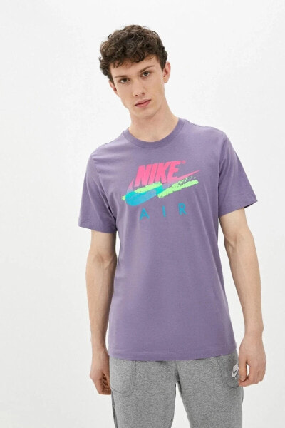 Men's Sportswear Dna Futura T-shirt Baskılı Pamuklu Mort Tişört