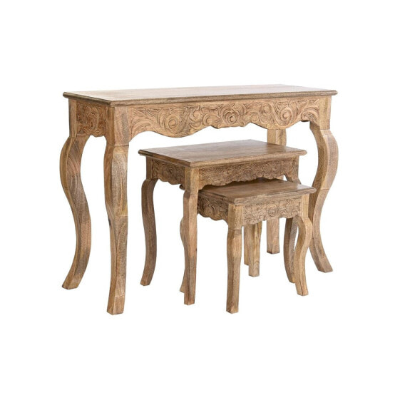 Журнальный столик DKD Home Decor Console Коричневый Древесина манго 106 x 36 x 76 см (3 Предметы)