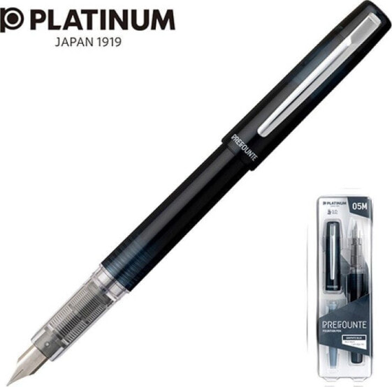 Platinum Pióro wieczne Platinum Prefounte Graphite Blue, M, w plastikowym opakowaniu, na blistrze, granatowe