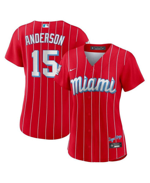 Women's Brian Anderson Red Miami Marlins City Connect Replica Player Jersey