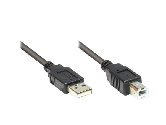 Good Connections 2510-5OFS - 5 m - USB A - USB B - USB 2.0 - Male/Male - Black