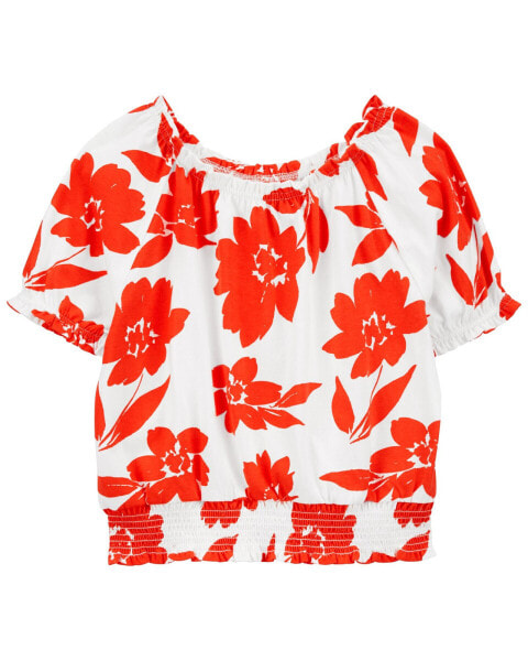 Футболка смокинговая Carter's Kid Floral Top