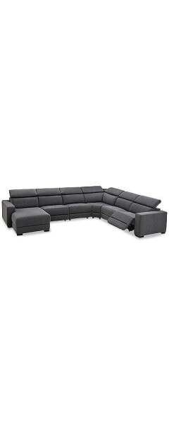 Nevio 157" 6-Pc. Fabric Sectional Sofa with Chaise, Created for Macy's