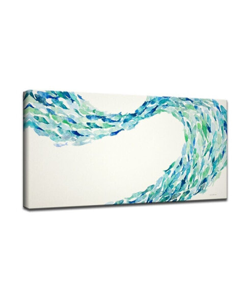 'Blue Wave' Canvas Wall Art, 18x36"