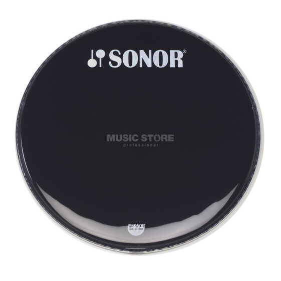 Sonor BassDrum Head BD 28 4 MC, 28", Marching, smooth black, 1-ply