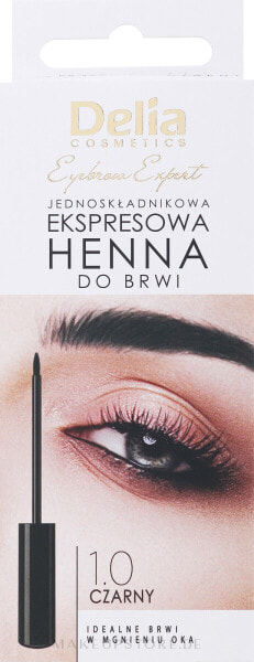 Express-Augenbrauenfarbe mit Arganöl - Delia Cosmetics Cream Eyebrow Expert Instant Eyebrow Tint 1.0 - Black