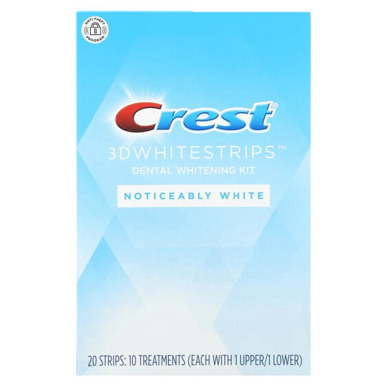 Crest, 3D Whitestrips, набор для отбеливания зубов, белый цвет, 20 полосок