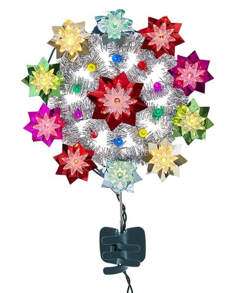 Kurt Adler 11In Multi Retro Reflector Treetopper Multicolor