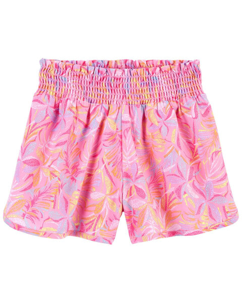 Kid Smocked Shorts in Moisture Wicking Active Fabric 12