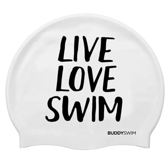 BUDDYSWIM Live Love Swim Silicone Swimming Cap