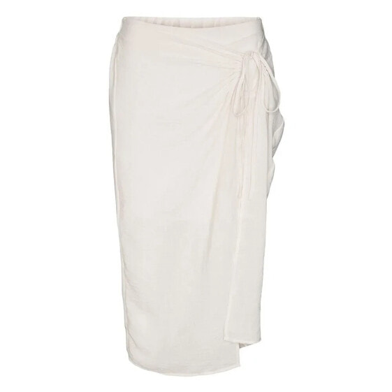 VERO MODA Chris Calf Wrap Petite High Waist Long Skirt