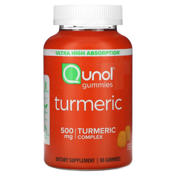 Turmeric Gummies, Creamy Orange, 500 mg, 90 Gummies (250 mg per Gummy)