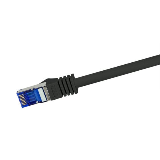 LogiLink C6A093S RJ45 CAT 6a S/FTP 10.00 m Schwarz 1 St. - Network - CAT 7 cable/RJ45 plug
