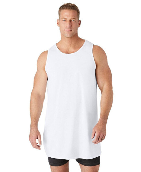 Big & Tall Longer Length Ribbed Cotton Tank