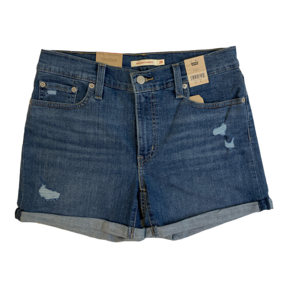 Levi's Women's Mid-Length Denim Mid-Stretch Super Soft Short