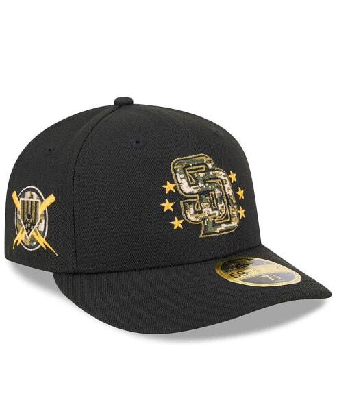 Men's Black San Diego Padres 2024 Armed Forces Day Low Profile 59FIFTY Fitted Hat