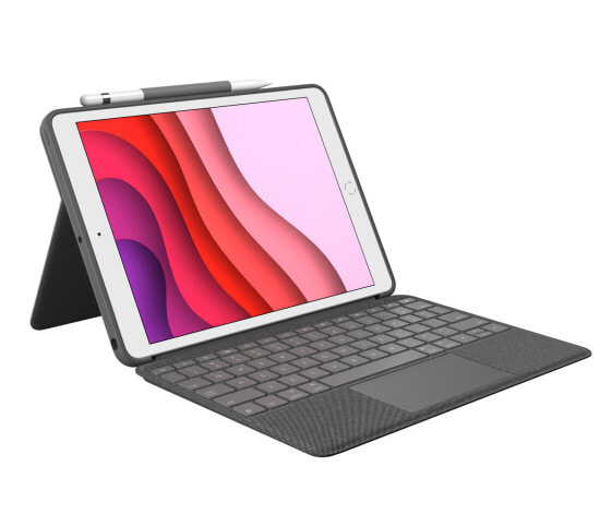 Logitech Combo Touch for iPad (7th - 8th - and 9th generation) - QWERTY - Spanish - Touchpad - 1.8 cm - 1 mm - Apple