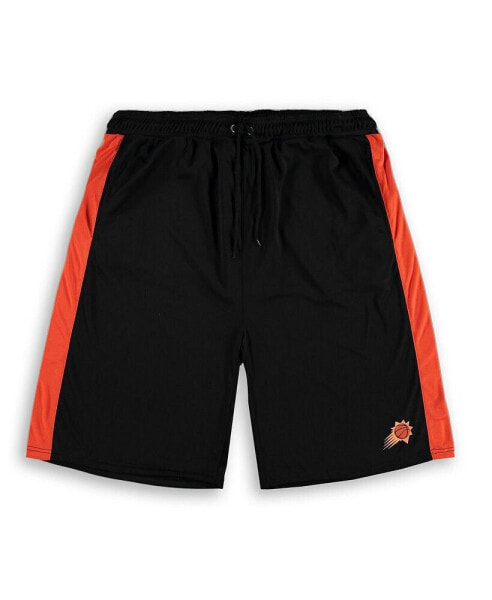 Men's Black, Orange Phoenix Suns Big and Tall Performance Shorts