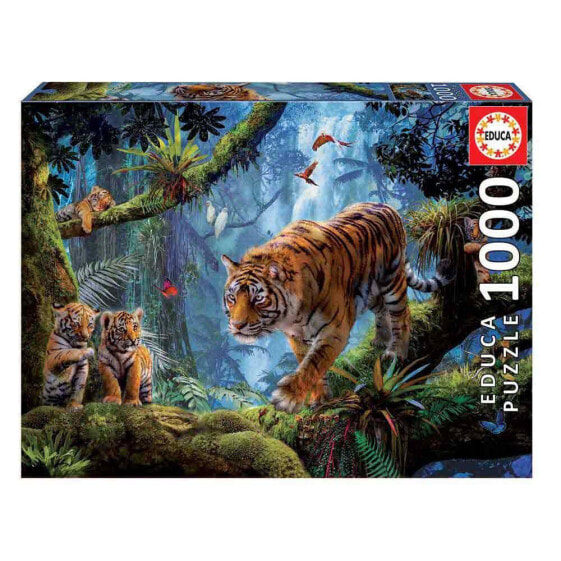 EDUCA BORRAS 1000 Pieces Tigres En El Árbol Wooden Puzzle