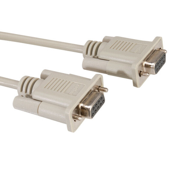 ROLINE Serial Link Cable - DB9 F - F 1.8 m - Grey - 1.8 m - DB-9 - DB-9 - Female - Female