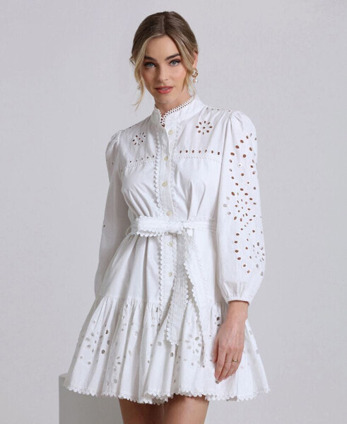 Women's Eyelet Shirtdress