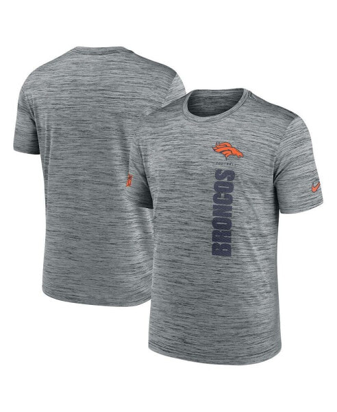 Men's Gray Denver Broncos 2024 Sideline Velocity Performance T-Shirt