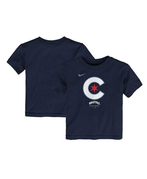 Toddler Navy Chicago Cubs City Connect Large Logo T-Shirt