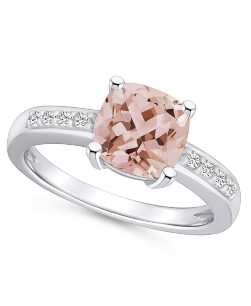 Кольцо Macy's Morganite Diamond 14K White Gold