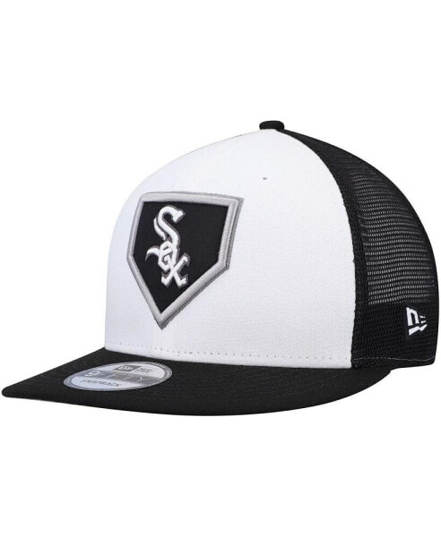 Men's White, Black Chicago White Sox 2022 Clubhouse Trucker 9Fifty Snapback Hat