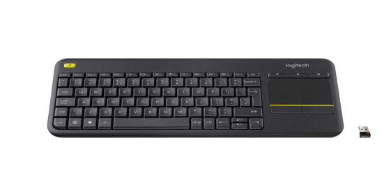 Logitech Wireless Touch Keyboard K400 Plus - Full-size (100%) - Wireless - RF Wireless - Black