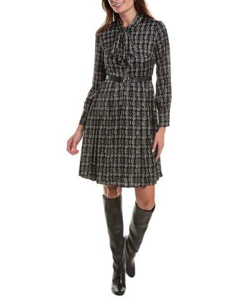 Gracia Chain Print Belted Shirtdress Women's