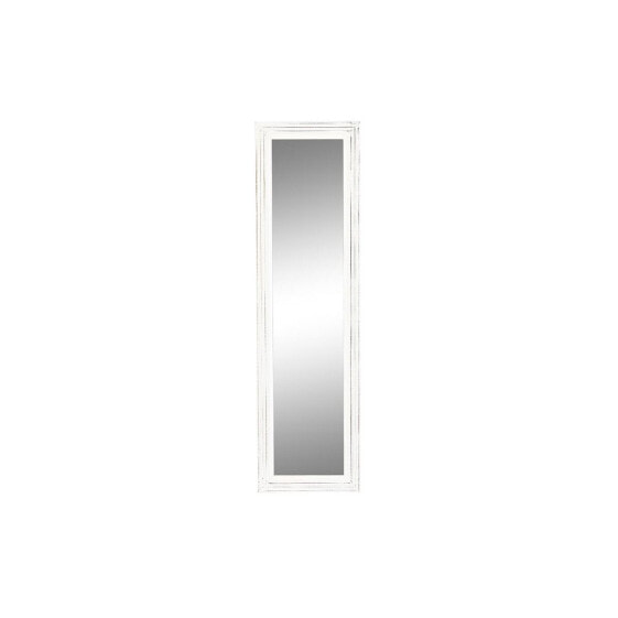 Настенное зеркало DKD Home Decor Белый Деревянный Стеклянный Деревянный MDF Маринованный Scandi 160 x 2,5 x 45 cm