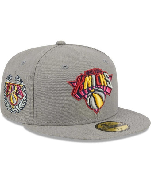 Головной убор мужской New Era шапка 59FIFTY Gray New York Knicks Color Pack