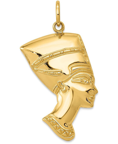 Nefertiti Charm Pendant in 14k Yellow Gold