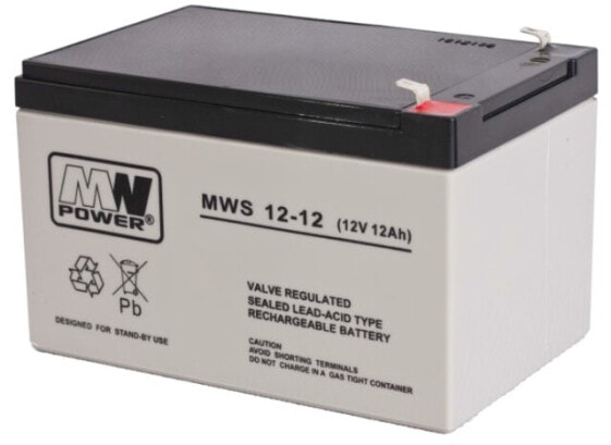Аккумулятор Pb 12V 12Ah maintenance-free MW Power (3.25кг, ток зарядки 4А, ток разряда 135А)