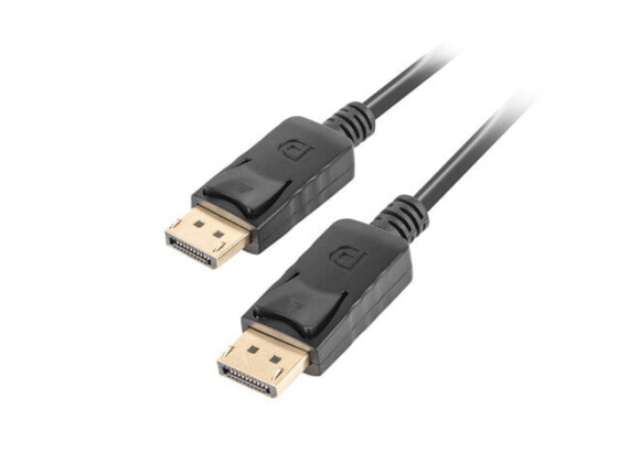 Разъем DisplayPort - DisplayPort Lanberg CA-DPDP-10CC-0018-BK 1.8 м - мужской - мужской - серебряный/золотой