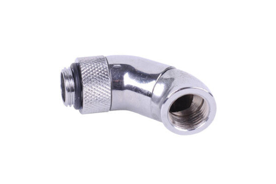 Alphacool 17059 - Hose connector - 1/4" - Male/Female - Brass - Nickel - Silver