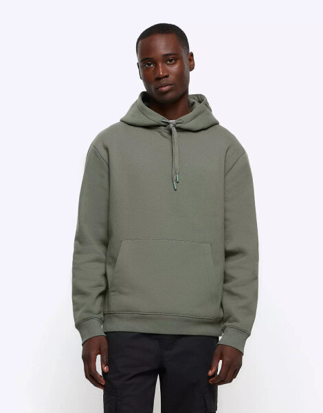 River Island hoodie in khaki