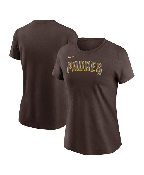 Women's Brown San Diego Padres Wordmark T-shirt