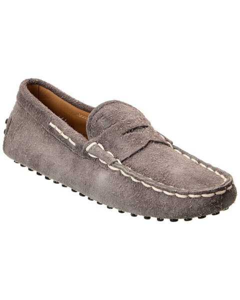 Tod’S Gommino Suede Loafer Men's Grey 6