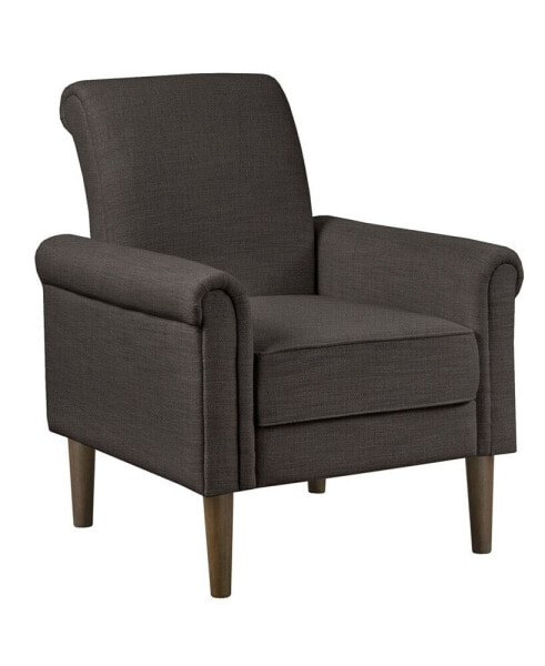 30" Jeanie Wide Fabric Rolled Arm Accent Chair