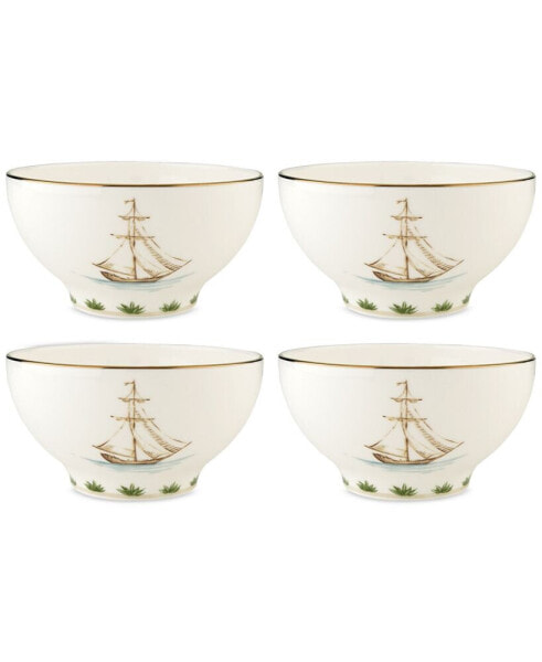 British Colonial Tradewind Rice Bowls, Set of 4