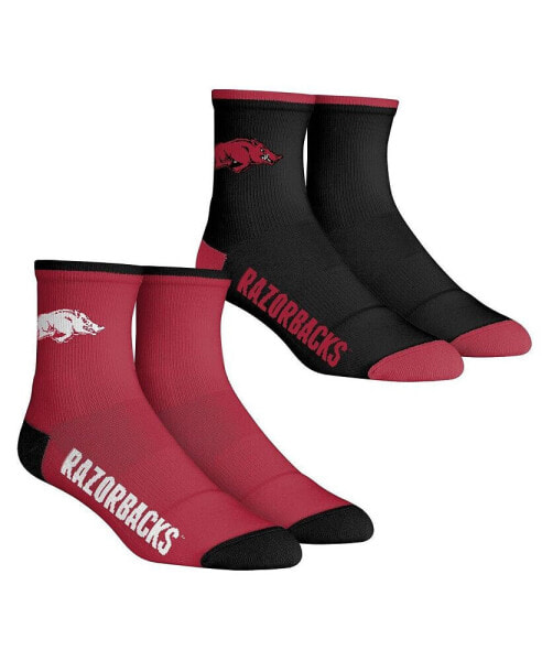 Men's Socks Arkansas Razorbacks Core Team 2-Pack Quarter Length Sock Set