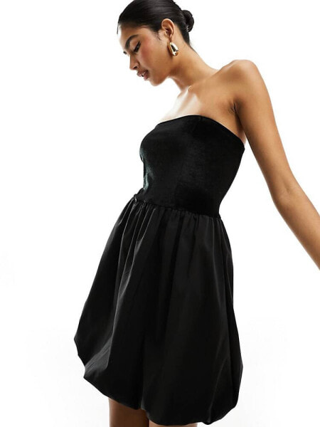 Miss Selfridge puff ball dress in black