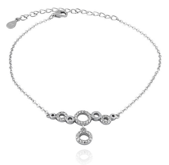 Silver bracelet with glittering decoration SVLB0095XD5BI18