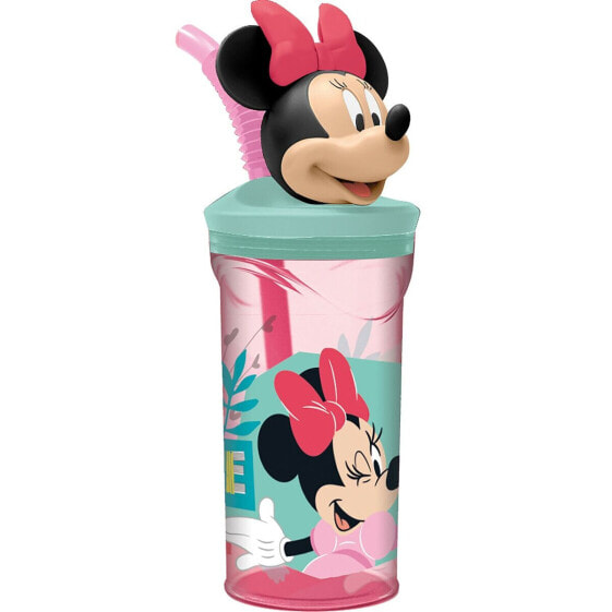 Стакан с Соломинкой Minnie Mouse CZ11337 Розовый 360 ml 3D