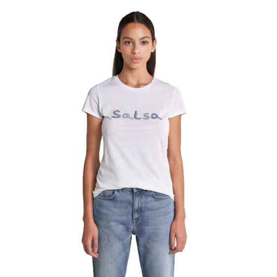 SALSA JEANS Logo In Beads short sleeve T-shirt