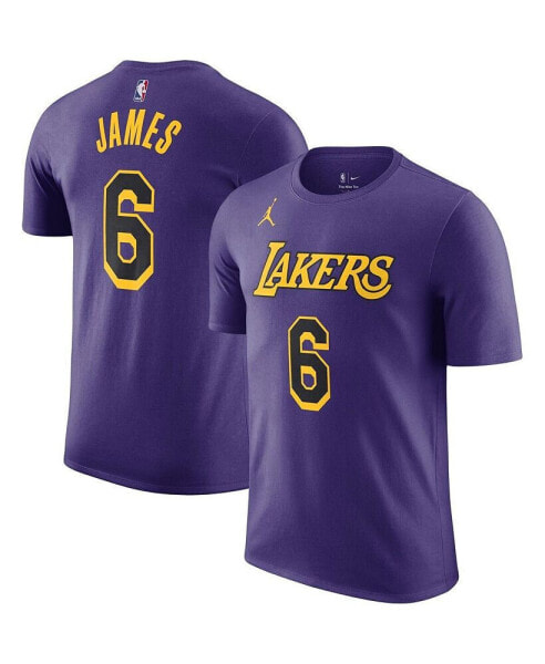 Men's LeBron James Purple Los Angeles Lakers 2022/23 Statement Edition Name and Number T-shirt