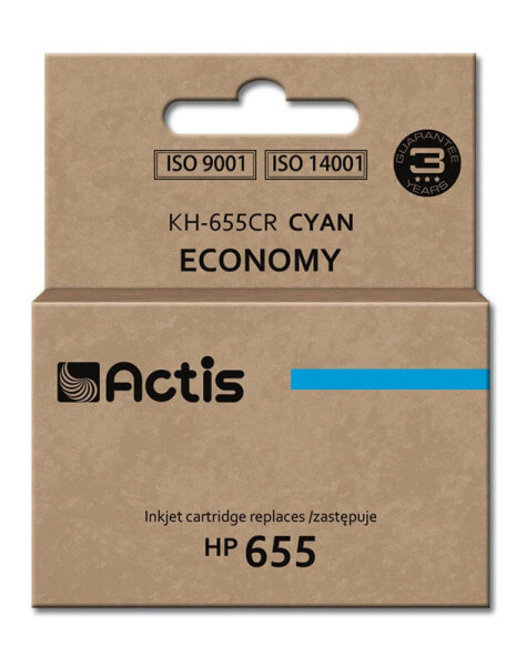 Actis KH-655CR ink (replacement for HP 655 CZ110AE; Standard; 12 ml; cyan) - Standard Yield - Dye-based ink - 12 ml - 1 pc(s) - Single pack